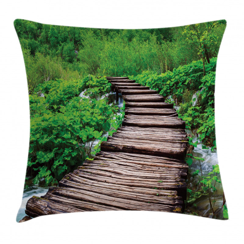 Pathway Stream Jungle Pillow Cover