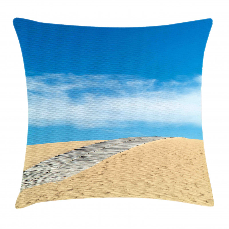 Path over Golden Sand Pillow Cover