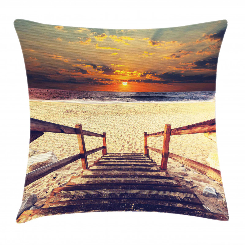 Romantic Sunset Skyline Pillow Cover
