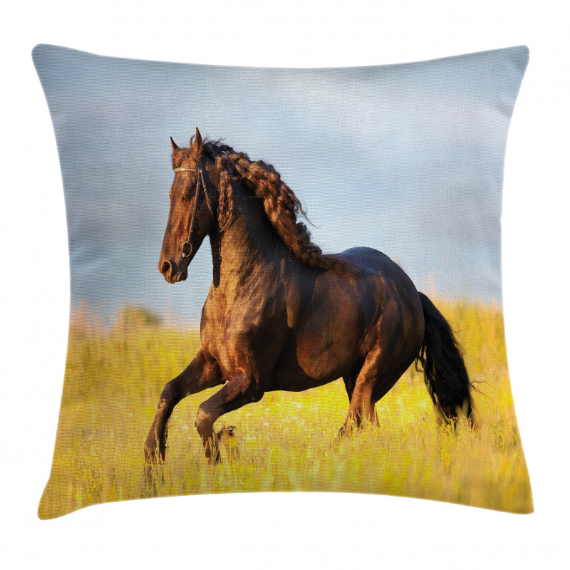 Meadow Mystery Horse Pillow Cover