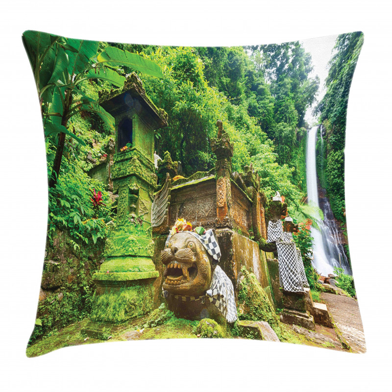 Waterfall Rainforest Pillow Cover