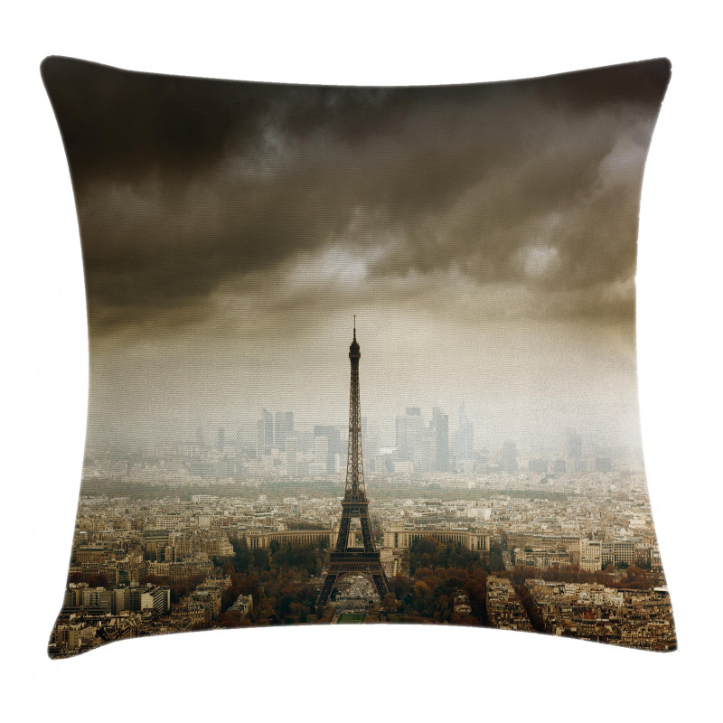 Paris Skyline City Pillow Cover