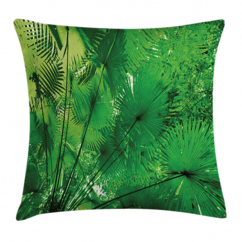 Exotic Jungle Plants Pillow Cover