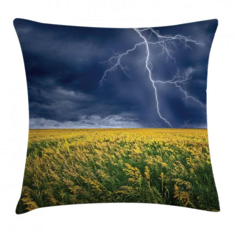 Thunder Bolt Rural Field Pillow Cover