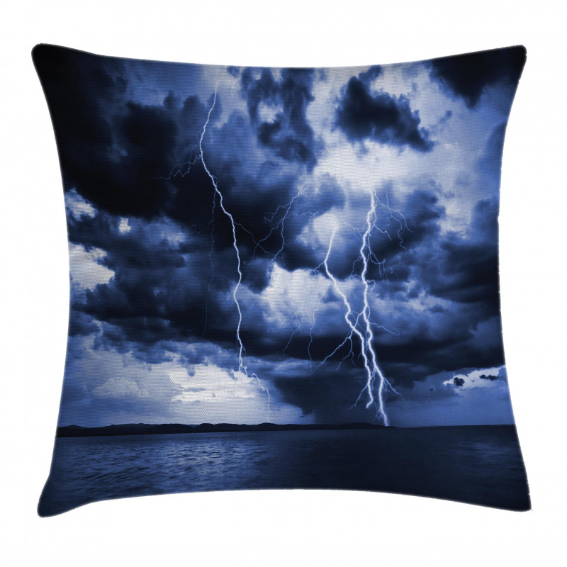 Rain Clouds Storm Rays Pillow Cover
