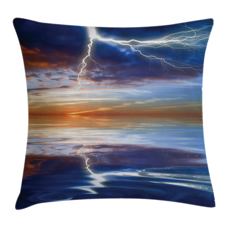 Thunder over Sea Storm Pillow Cover