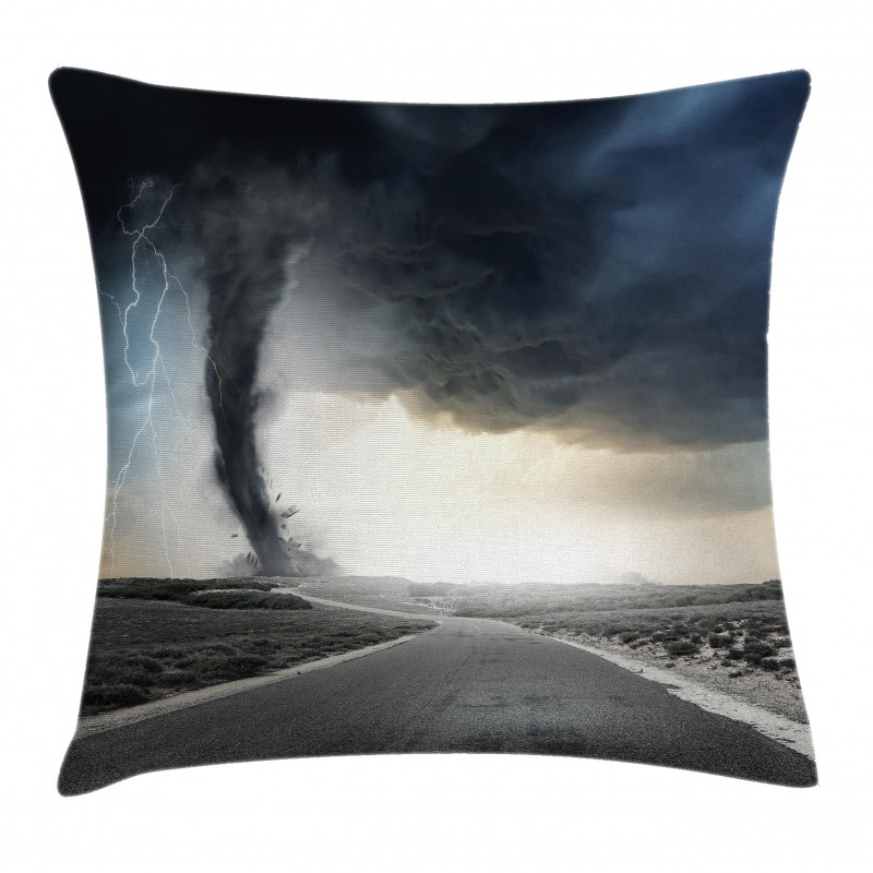 Black Tornado Funnel Gas Pillow Cover