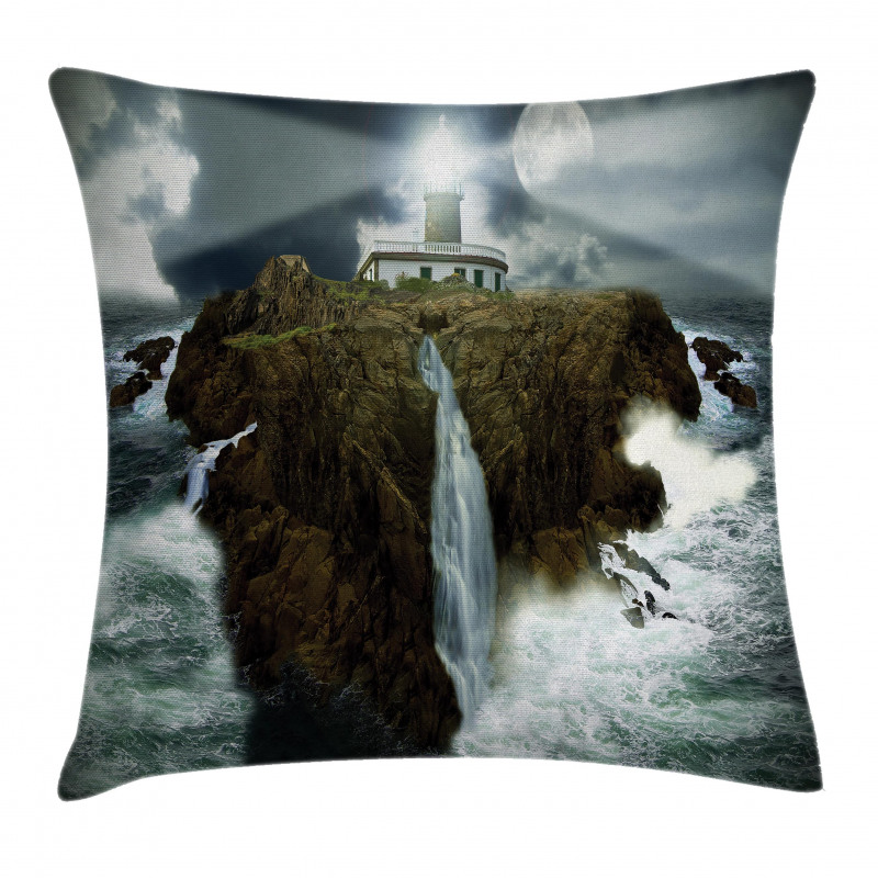 Rocks Stormy Sealife Pillow Cover