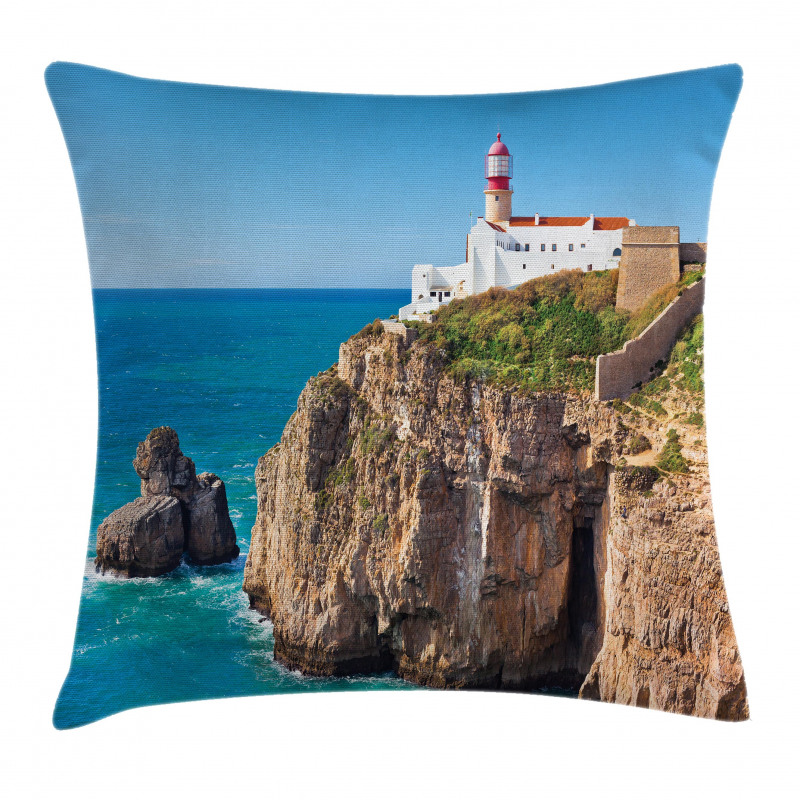 Cliff Rocks Sunny Day Pillow Cover