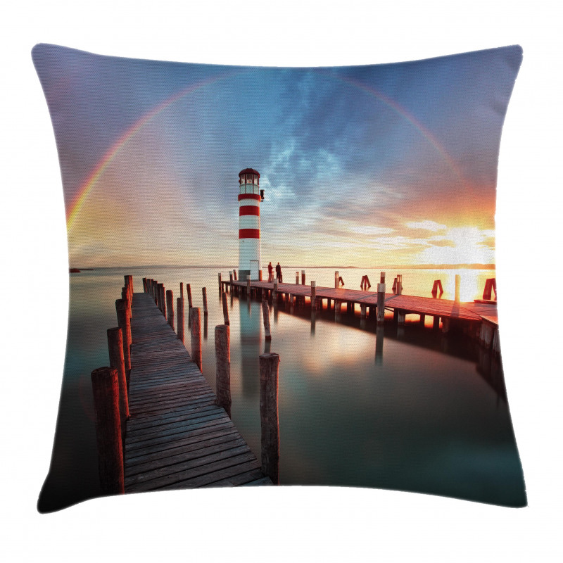 Clouds Sunset at Sea Pillow Cover
