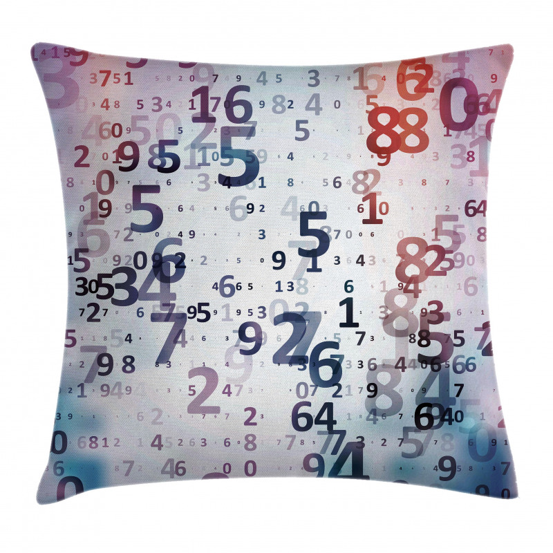 Digital Code Numbers Pillow Cover