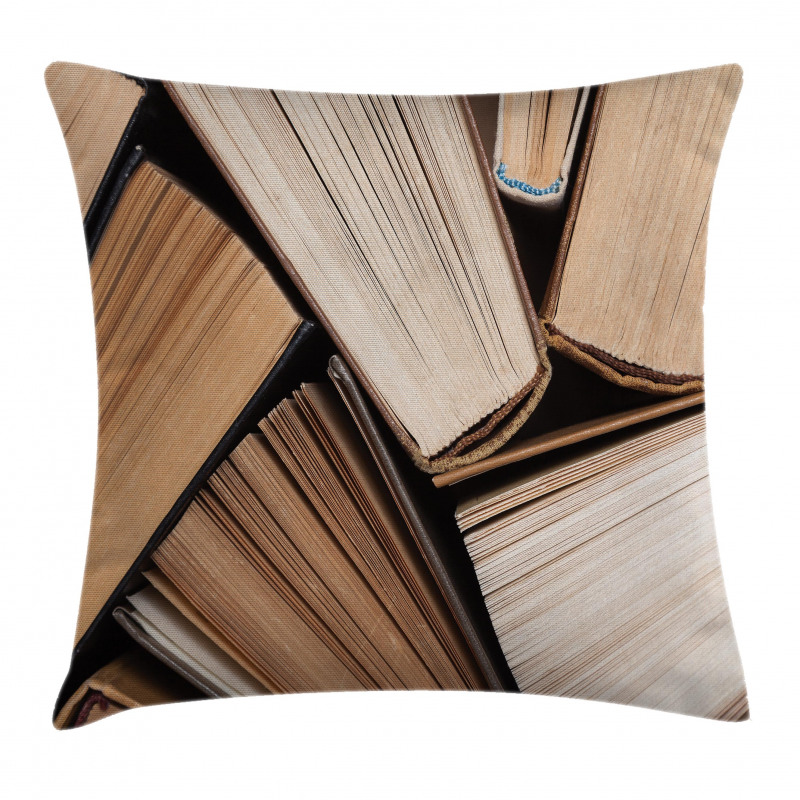 Pile of Old Book Library Pillow Cover