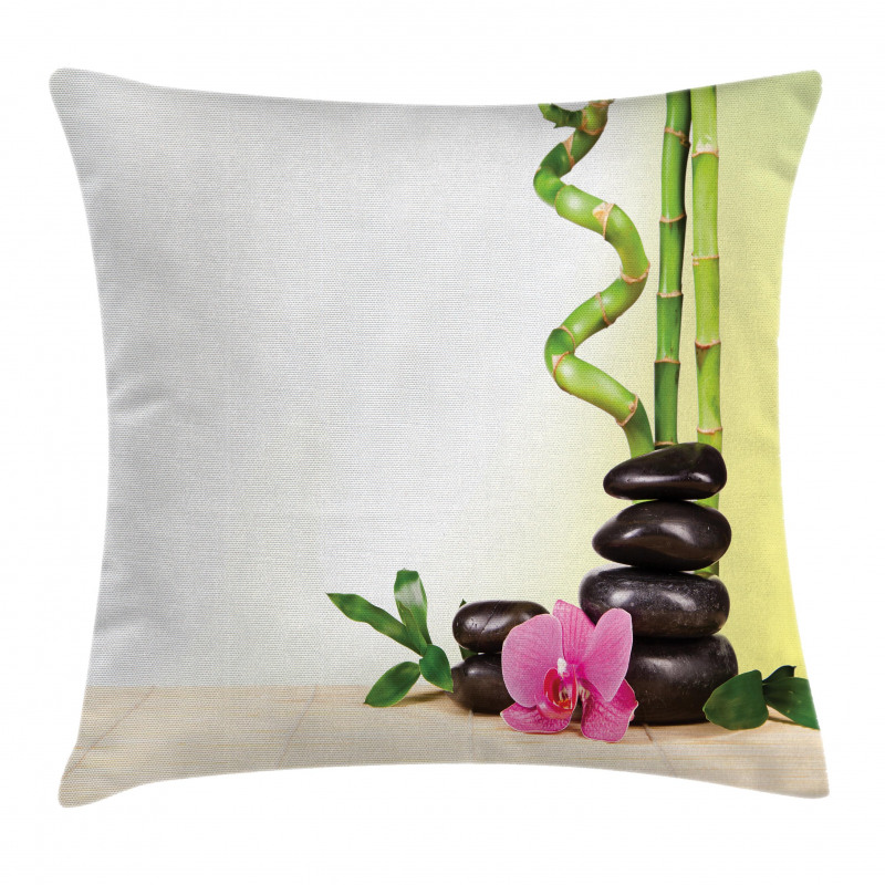 Bamboo Rocks Meditation Pillow Cover
