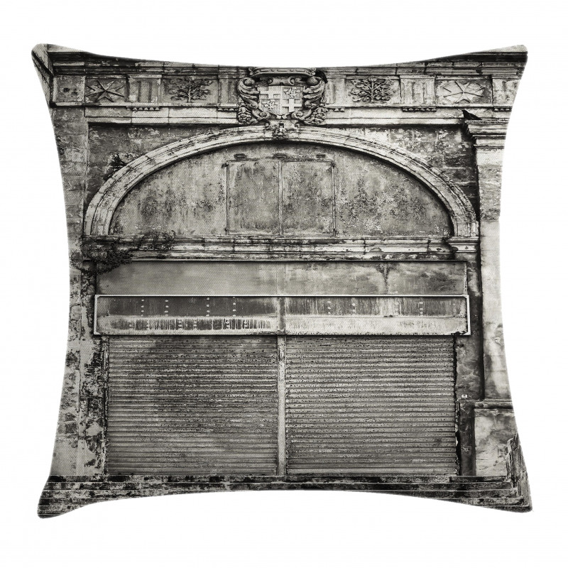 Historic Old Store Front Pillow Cover