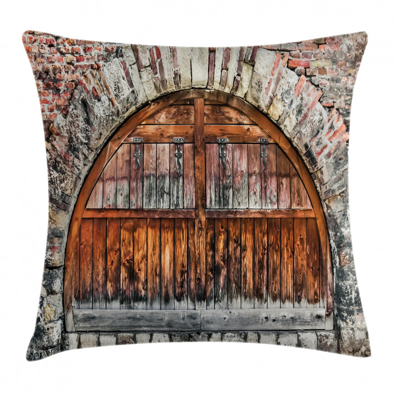 Brick Stone Oval Gate Pillow Cover