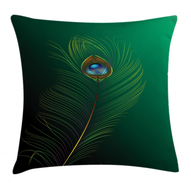 Peacock Bird Plumes Pillow Cover