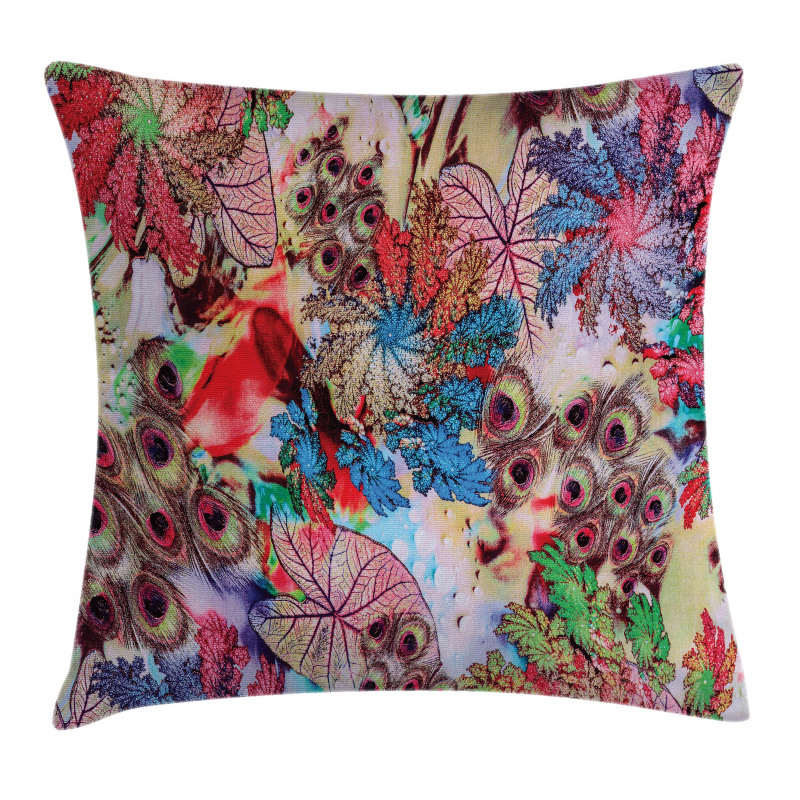 Peacock Feather Animal Pillow Cover