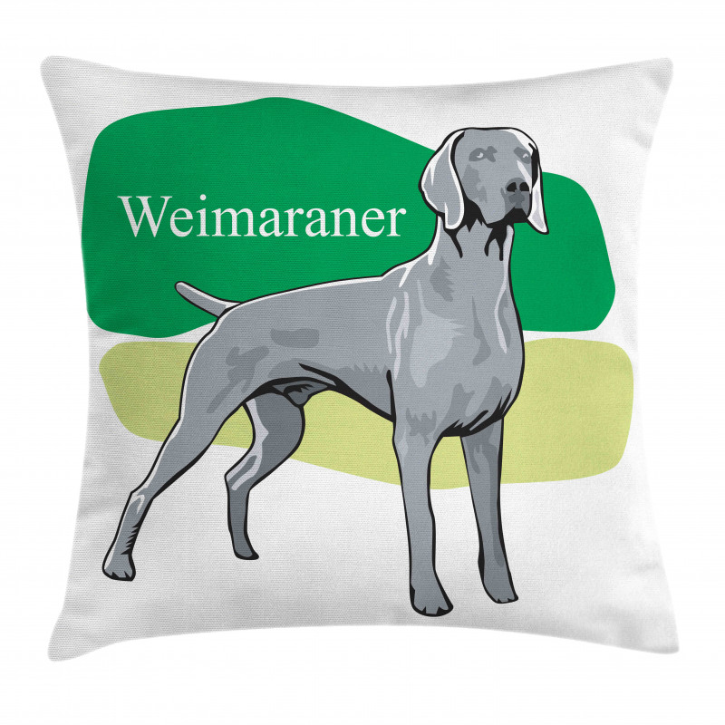 Hayvan Minder Kılıfı Avcı Weimaraner Türü Köpek İlüstrasyonu