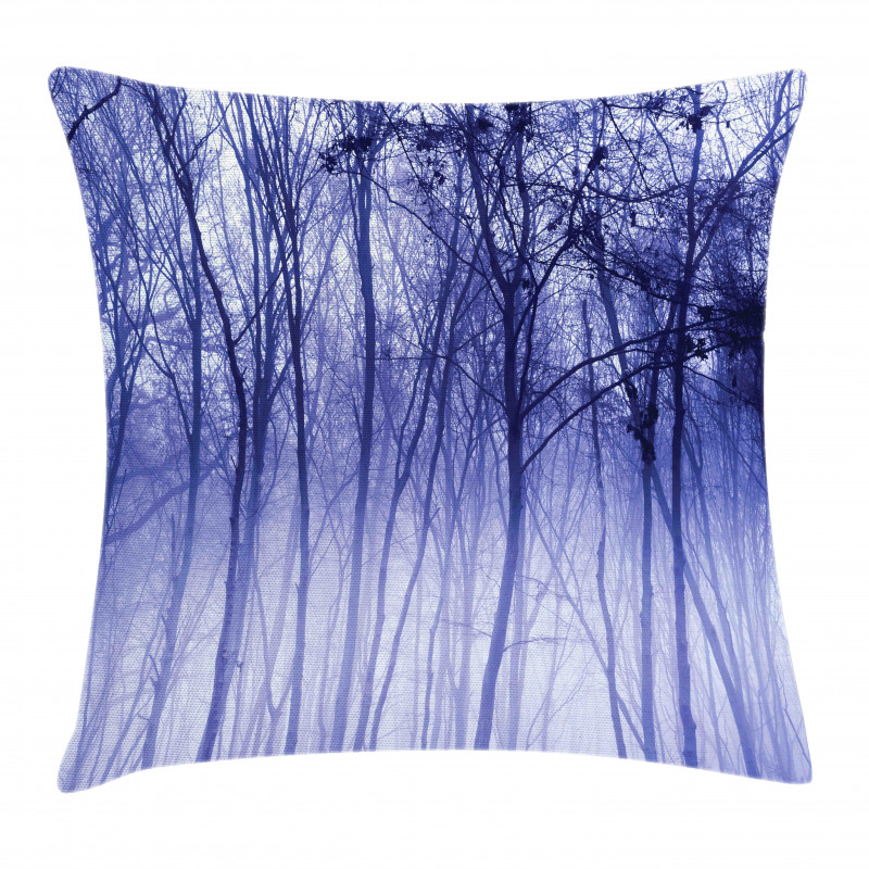 Winter Woodland Foggy Pillow Cover