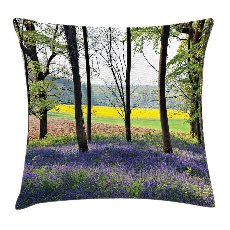 Bluebells Forest Rural Pillow Cover