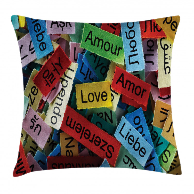 Words Composition Love Pillow Cover