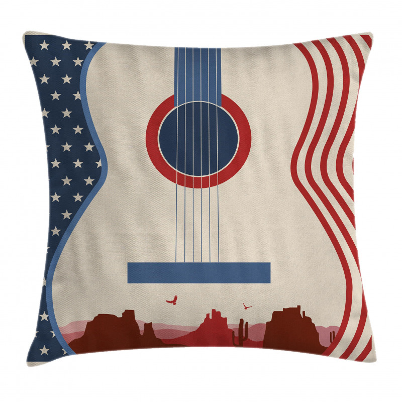 Country Music Guitar Pillow Cover