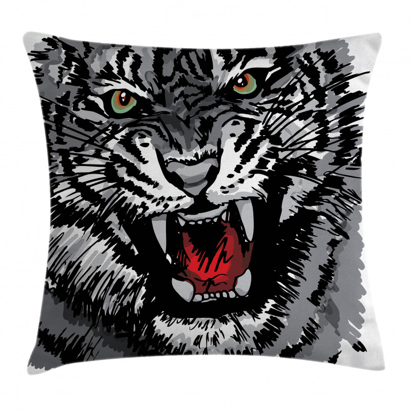 Tiger Roars Pillow Cover