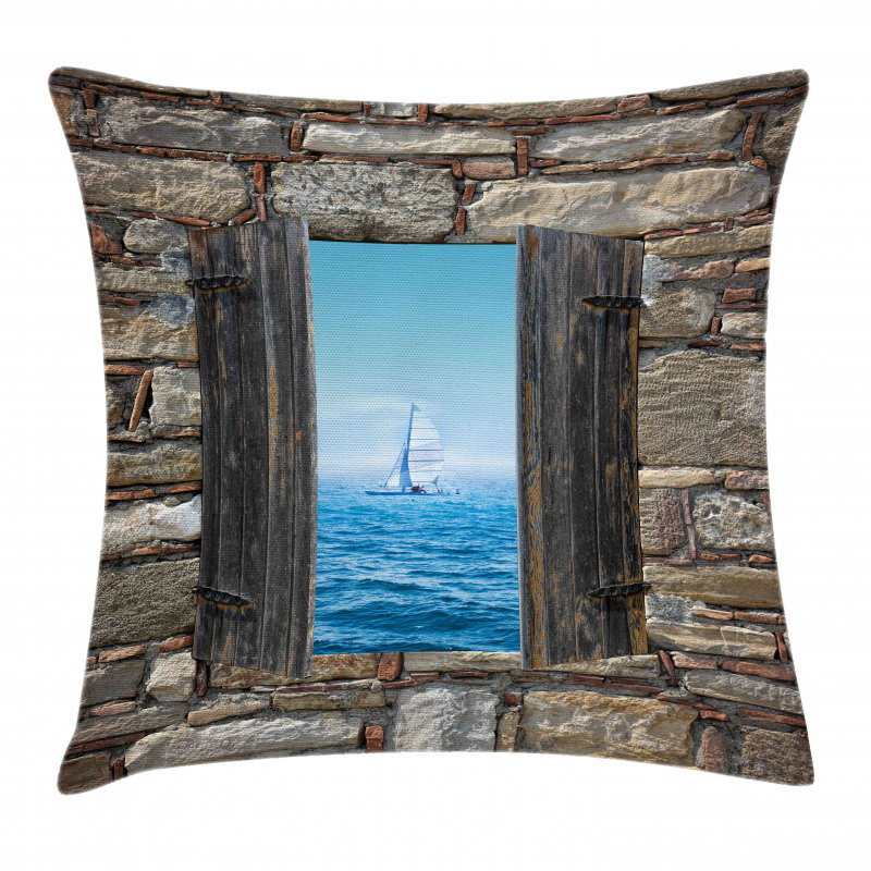 Sailing Boat Idyllic Pillow Cover