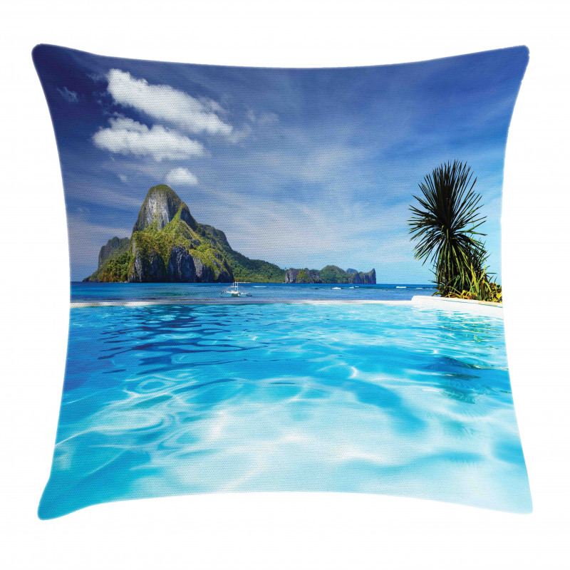 Ocean Mountain Palms Pillow Cover