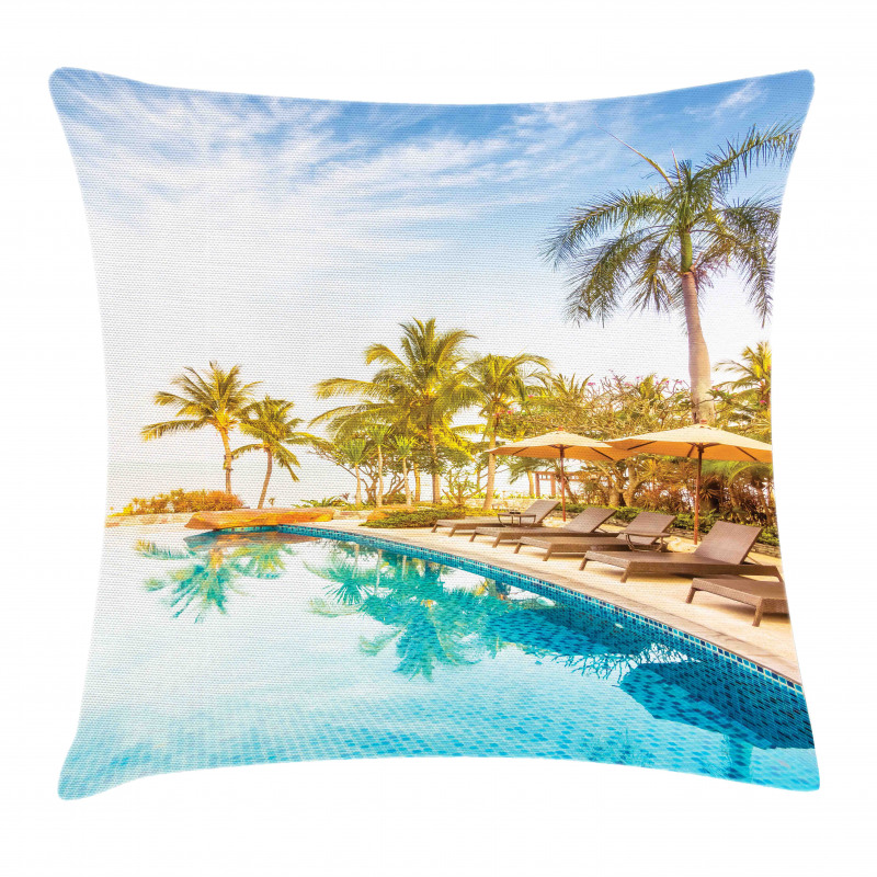 Resting Under Palms Pillow Cover