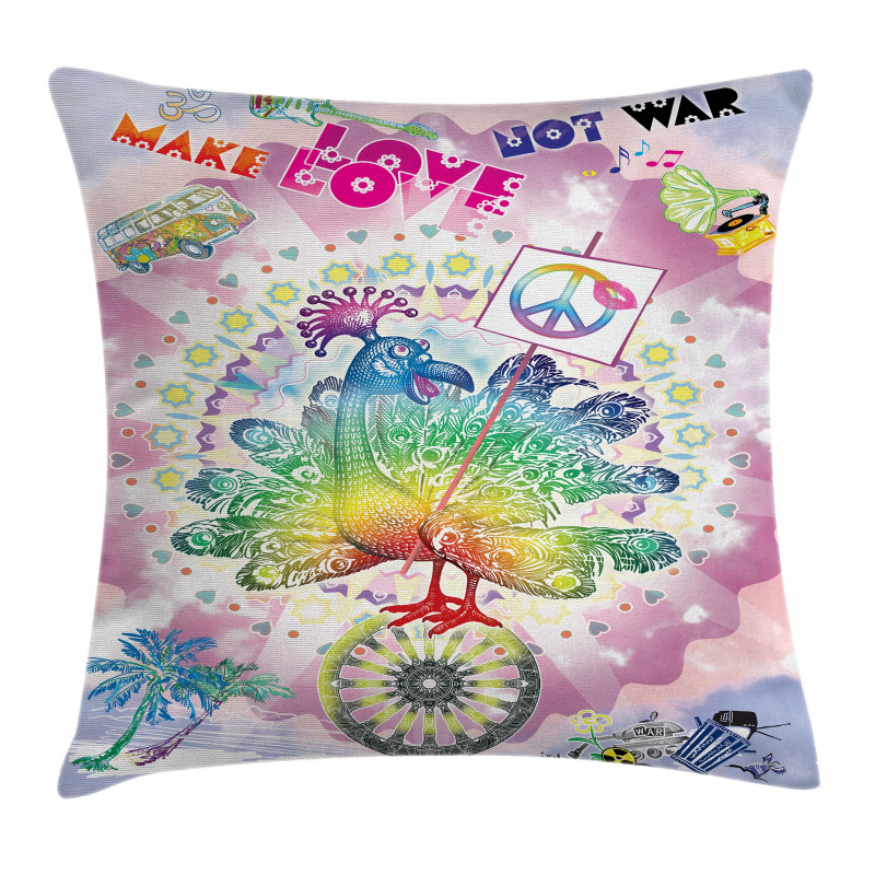 Tropical Turkey Pillow Cover