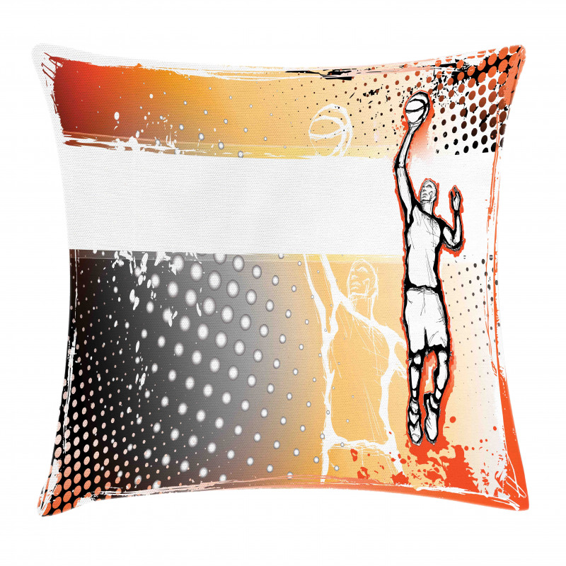Basketball Doodle Art Pillow Cover