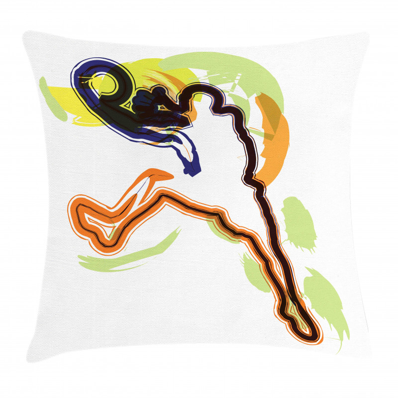 Man Playing Basketball Pillow Cover