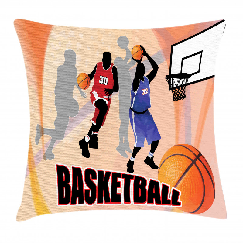 Vintage Basketball Art Pillow Cover