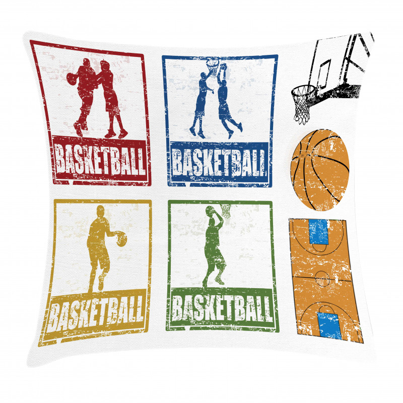 Grunge Basketball Sport Pillow Cover