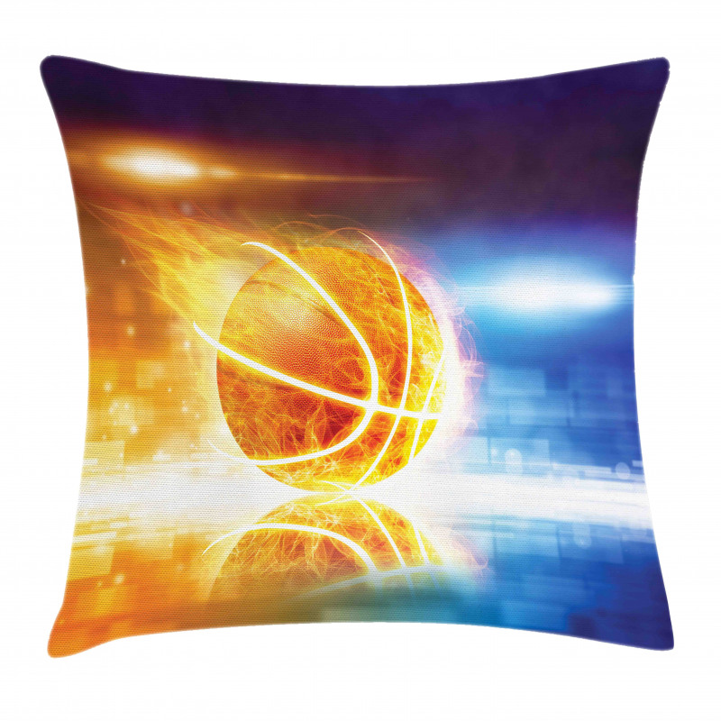 Burning Basketball Art Pillow Cover