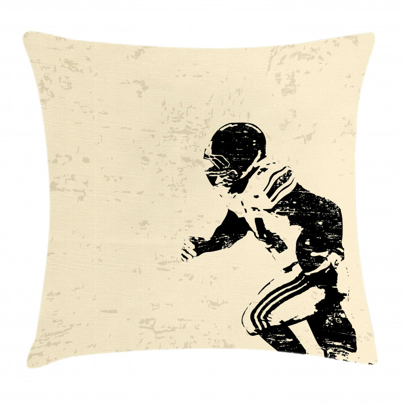 Rugby Player in Action Pillow Cover