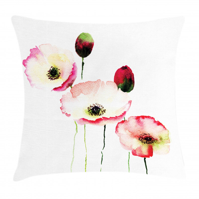 Poppy Vintage Blossom Pillow Cover