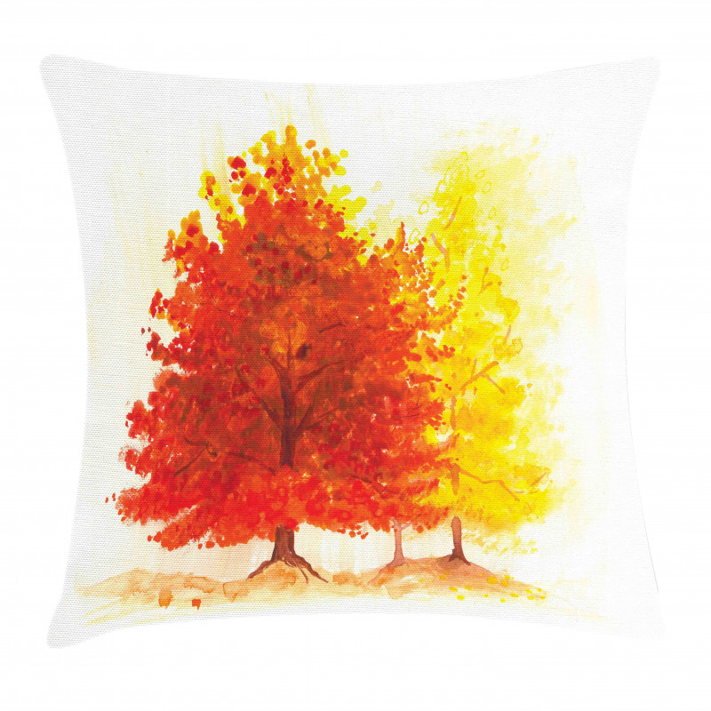 Fall Snowy Winter Pine Pillow Cover