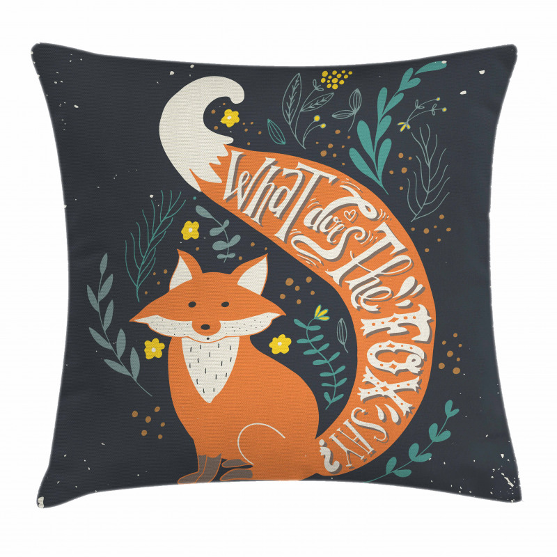 Cartoon Fox Funny Animal Pillow Cover