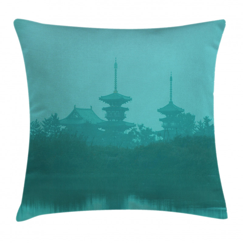 Building Above Sea Fog Pillow Cover