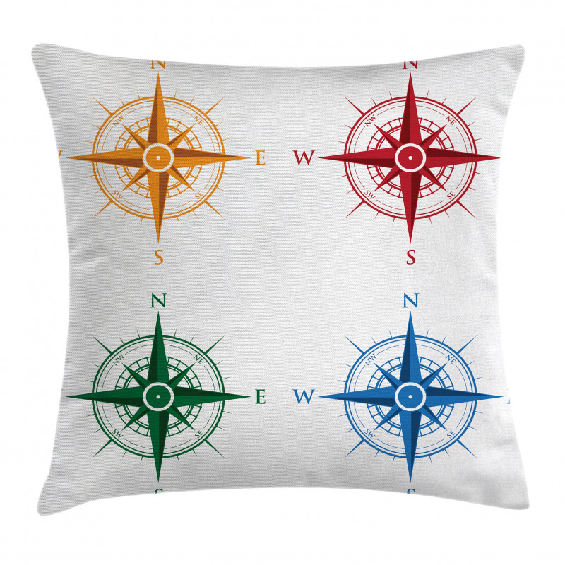 Colorful Compasses Pillow Cover