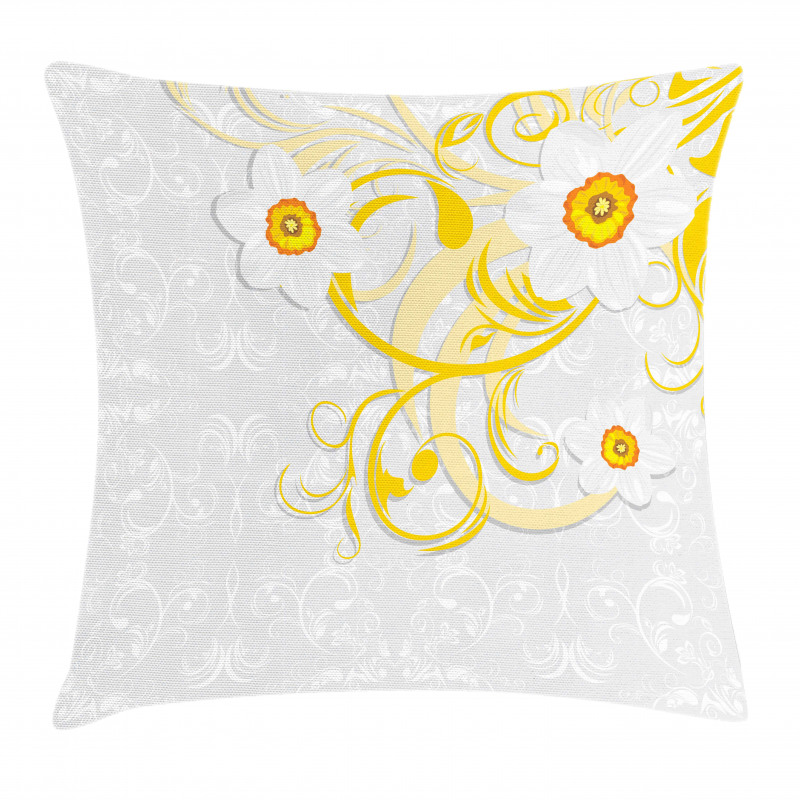 Daffodils Ornaments Art Pillow Cover