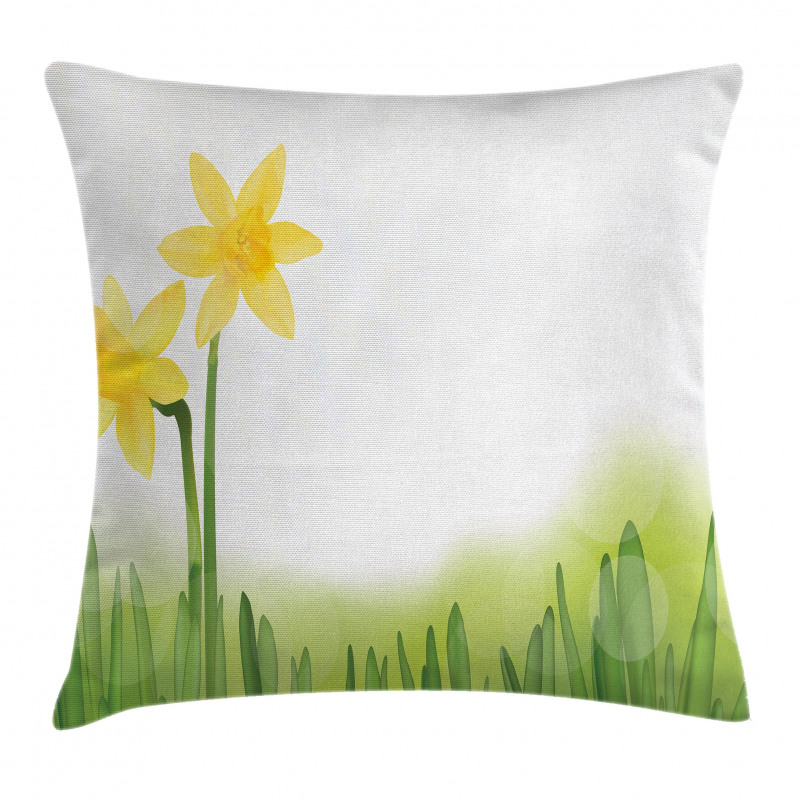 Daffodils with Grass Pillow Cover