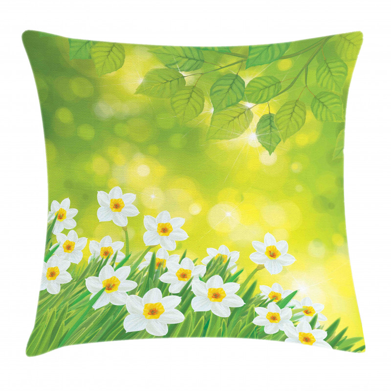 Daffodils Spring Petals Pillow Cover
