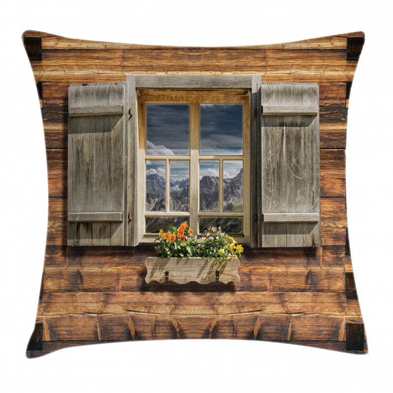 View from Mountain Hut Pillow Cover