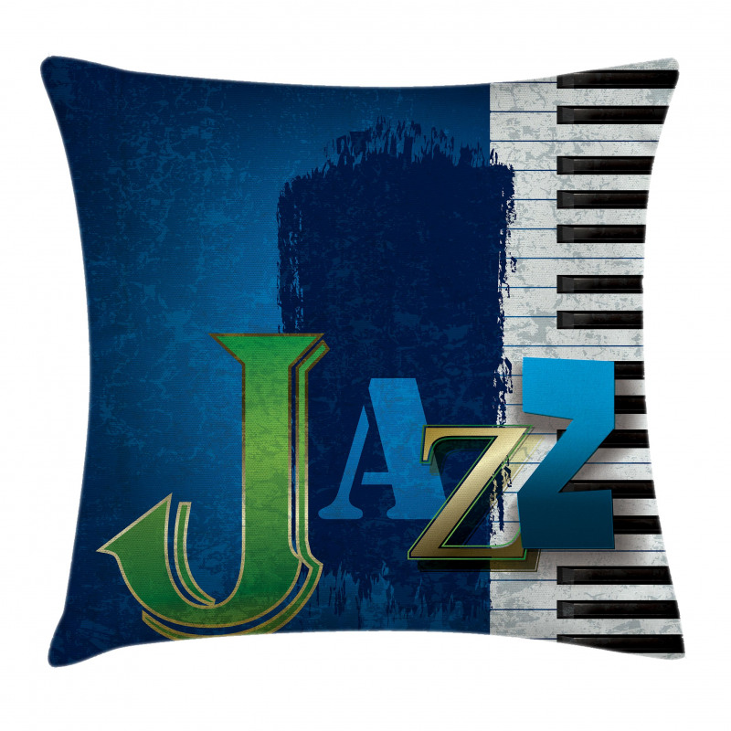 Jazz Music Keys Guitar Pillow Cover