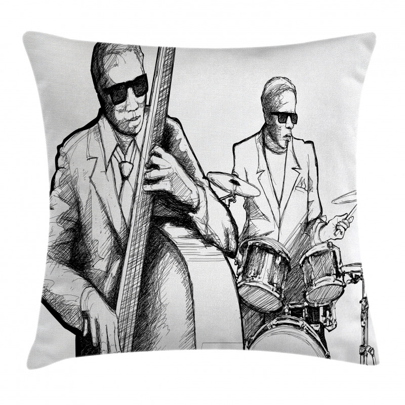 Jazz Band Musicians Pillow Cover
