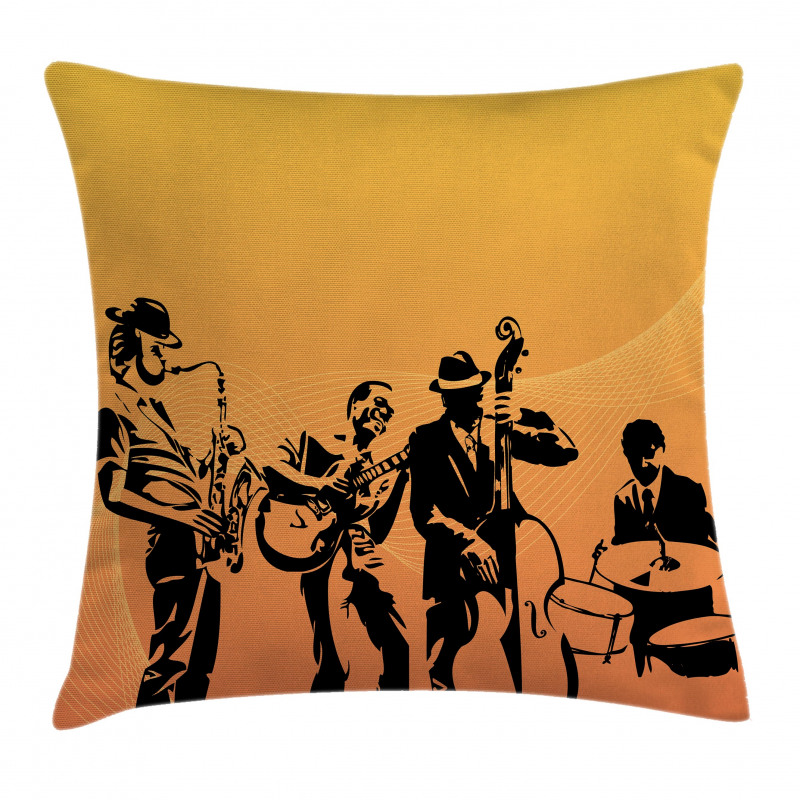 Jazz Quartet Stage Pillow Cover