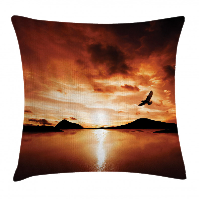 Sunset SeMountain Wings Pillow Cover